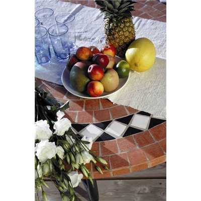 table jardin mosaïque fer forgé