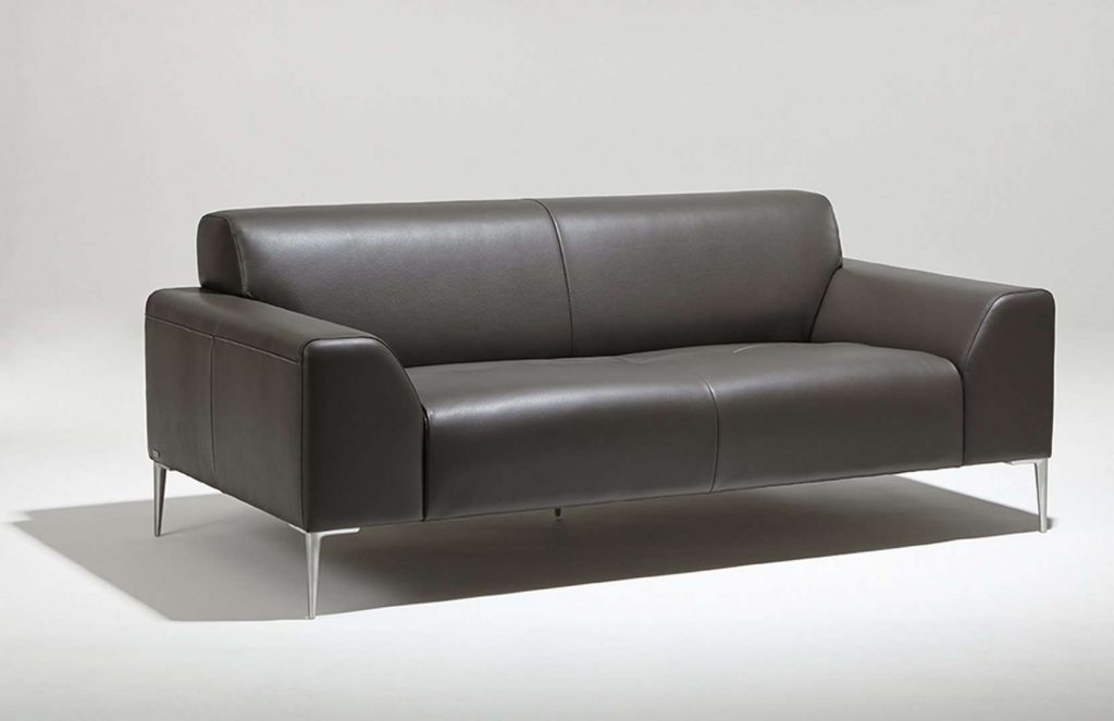 Montmartre - black leather luxury sofa - French design by Bernard Masson