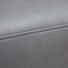 Auteuil gris - vue sur le cuir et la couture - design français par Bernard Masson