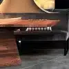 Bois massif table repas chene et noyer RODAM carreaux 3