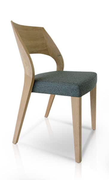 Modern luxurious dining chair in walnut and oak