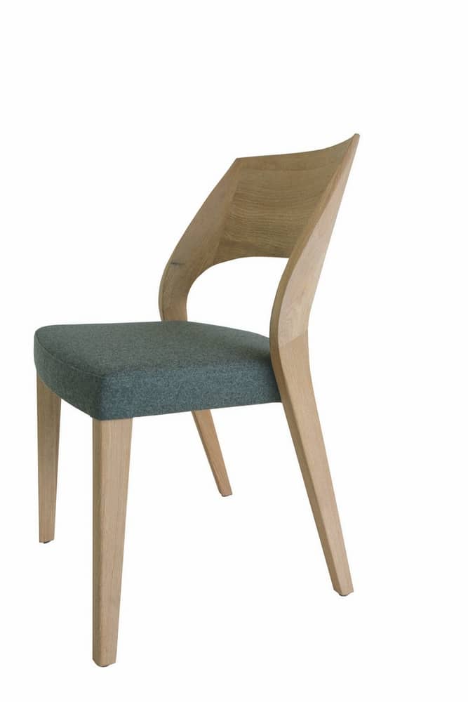 Modern luxurious dining chair in walnut and oak 2