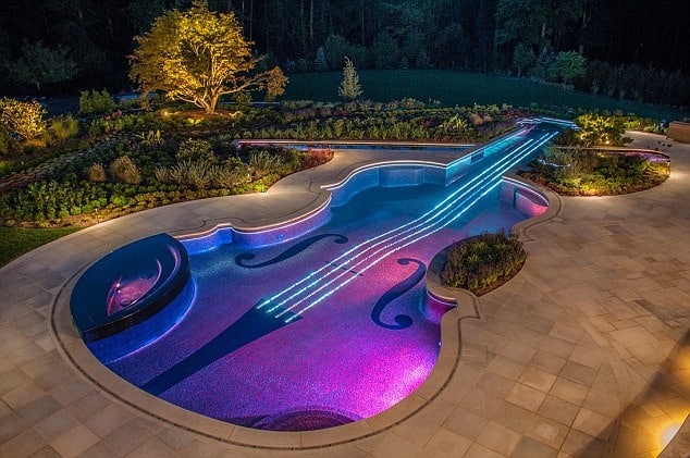 Demeures de prestige piscine en forme de violon