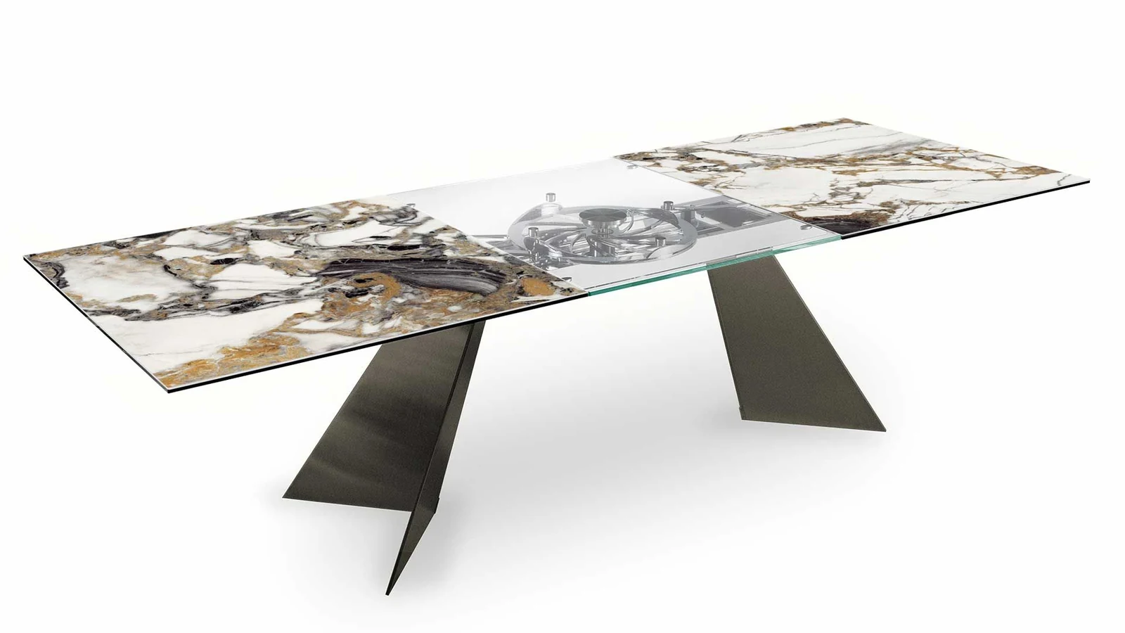 Table à manger Galax avec options de plateau en verre et  céramique