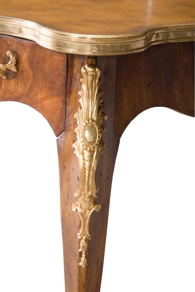 Regency style desk in solid oak