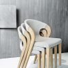 Meubles haut de gamme en chêne - trois fauteuils empilés - design allemand