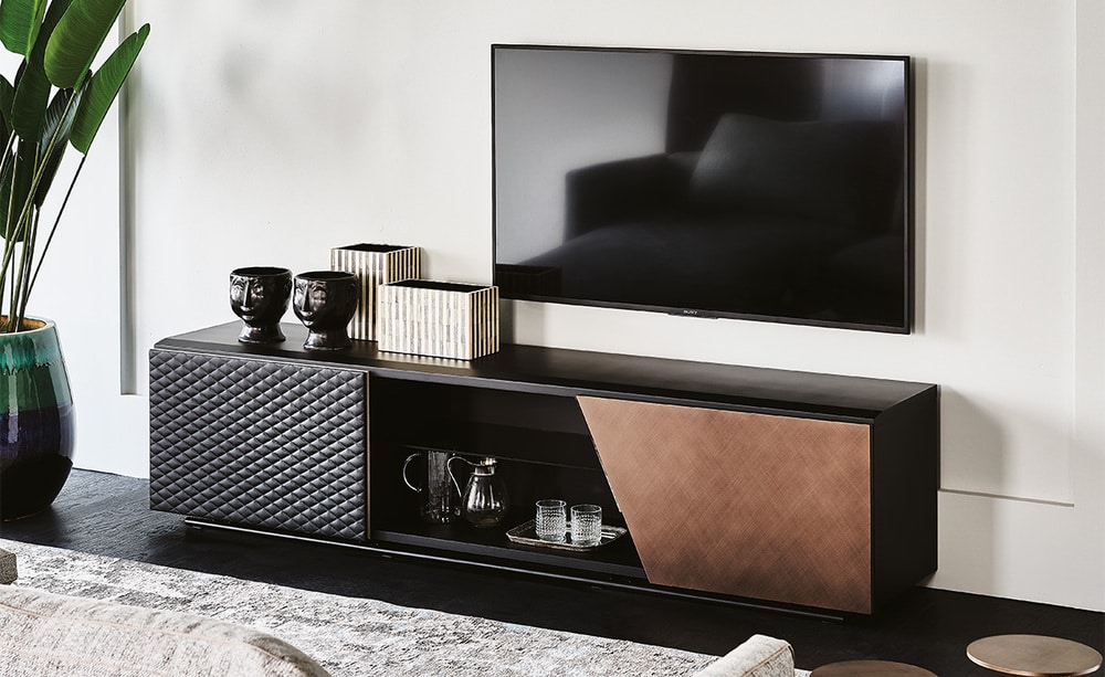 Meuble TV moderne en bois haut de gamme Aston