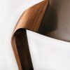 Dossier de chaise design en cuir marron et noyer du designer allemand Martin Ballendat