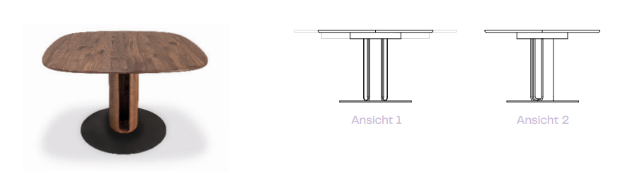 Table Hana RODAM en bois massif