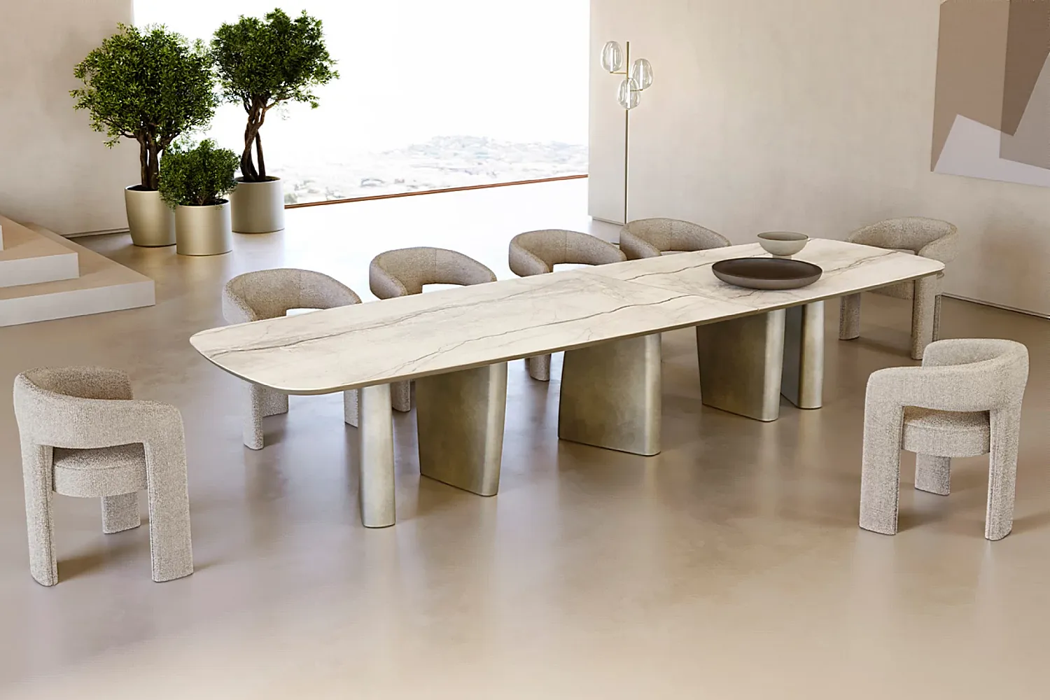 XXL Table en céramique Albert pour réunions conférences grandes tables (15)