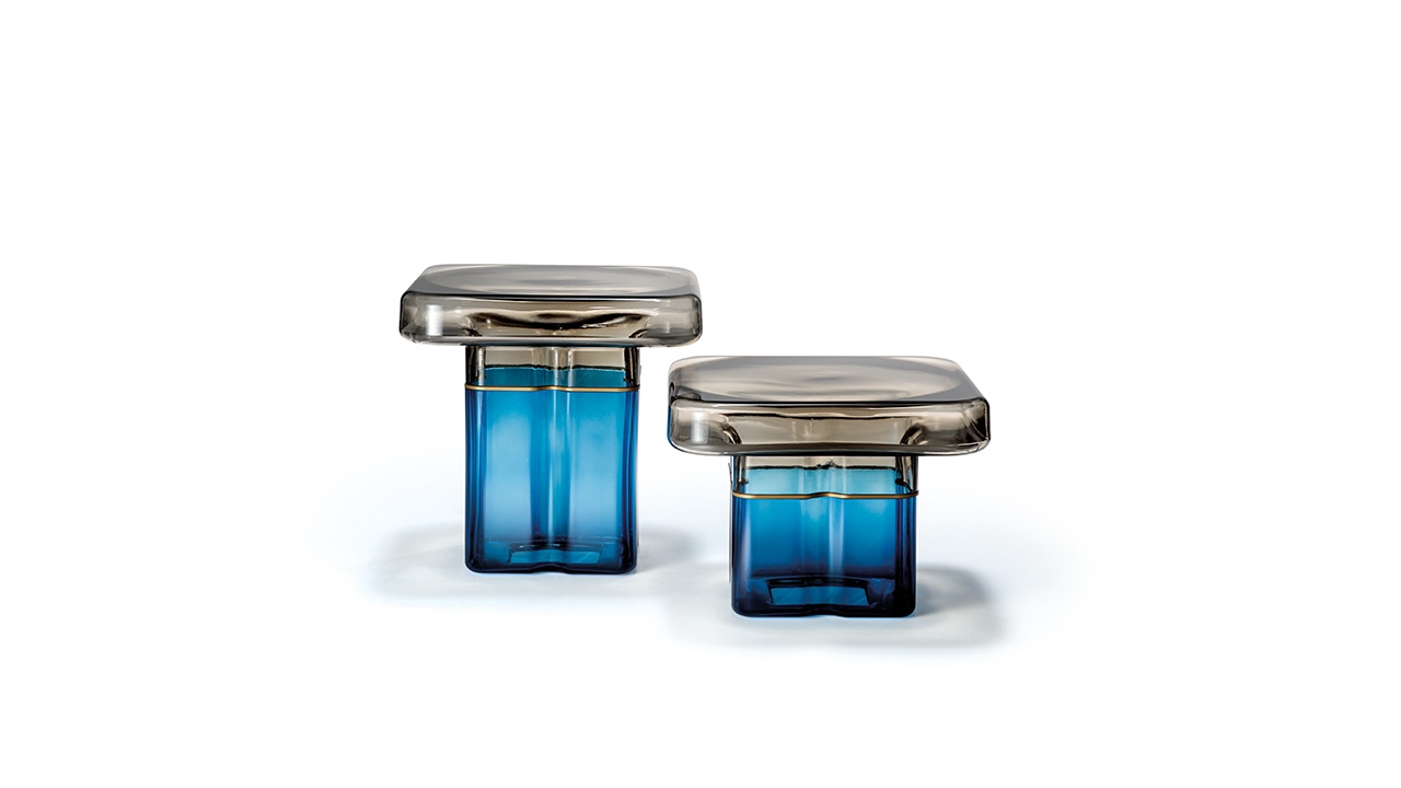 Table basse en verre de Murano du designer Tulczinsky 11