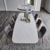 grande table luxe rectangulaire acier céramique