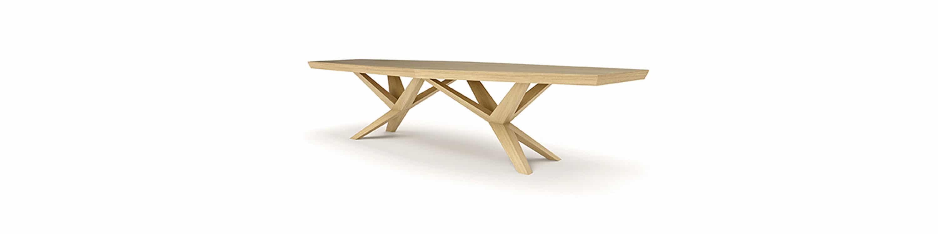 Table design en bois massif chêne