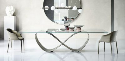 table verre artistique design