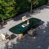 Outdoor dining table in teak and textured glass REGALIZ by Royal Botania 1