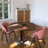Table repas ronde en chêne ou noyer massif fabrication allemande 10