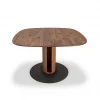 Table repas ronde en chene ou noyer massif fabrication allemande 8