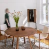 Table ronde en bois massif luxe design allemand (2)