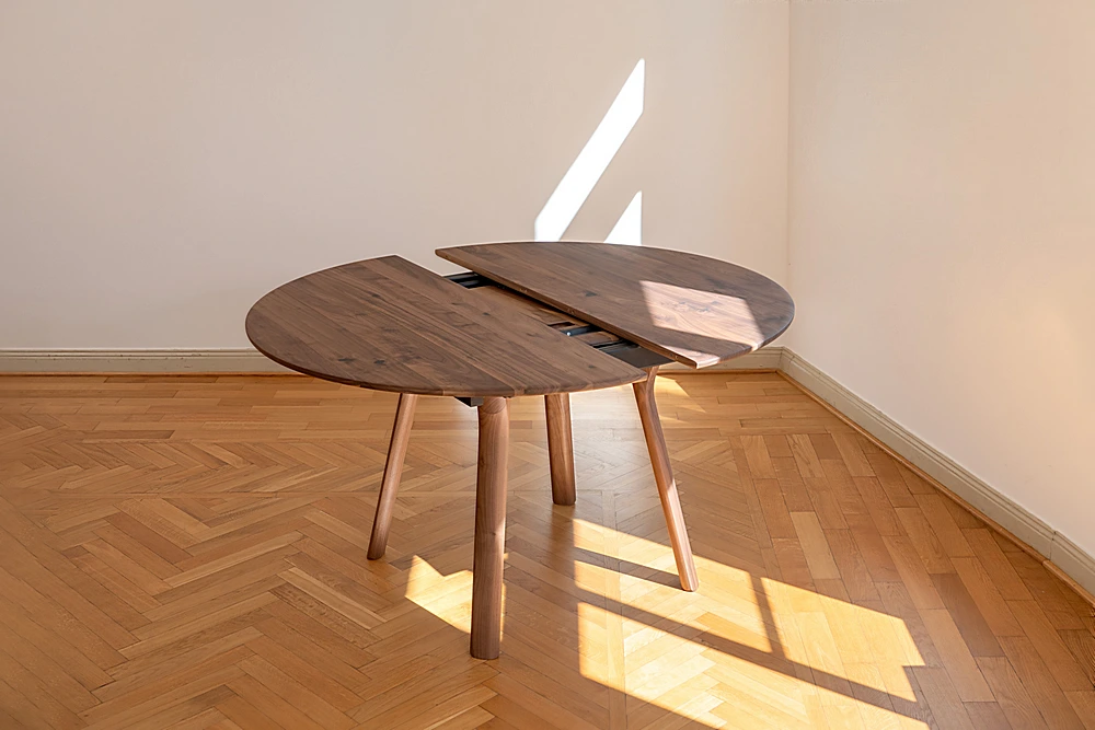 Table ronde en bois massif luxe design allemand (4)