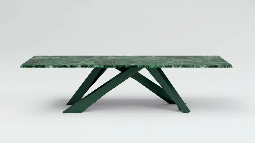 Table verte luxe et design (Bonaldo)