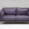 Canapé cuir violet mauve haut de gamme