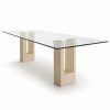 Table élégante en marbre et en verre