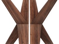 Piètement table noyer design bois massif 2
