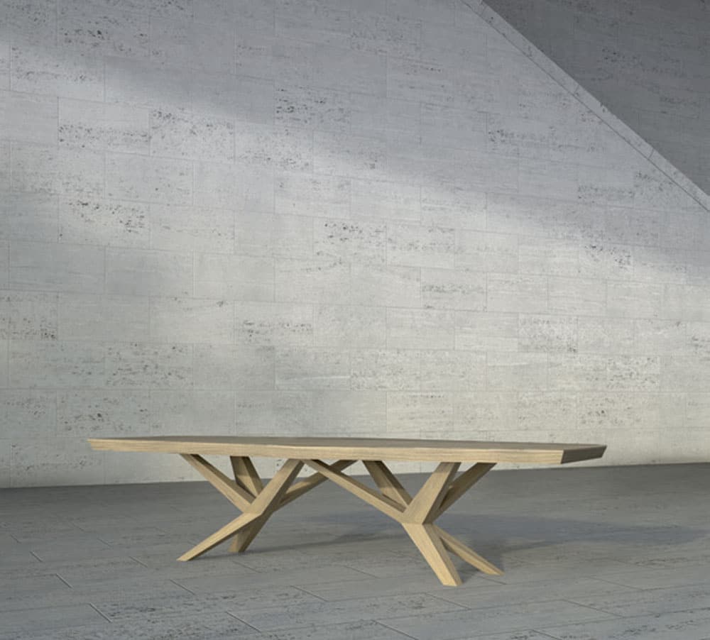 Table en bois massif chêne luxe design