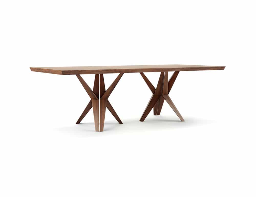 Table design noyer massif Triola-2